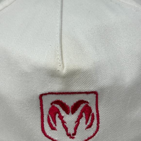 Vintage 90s Tom Addis Dodge Hat Baseball Cap Coeur d'Alene Idaho Snapback White - Picture 6 of 10
